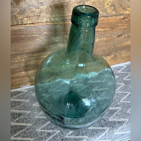 8 Liter Demijohn, Viresa Green Glass Bottle Jug Vintage Antique Carboy - Picture 15 of 16